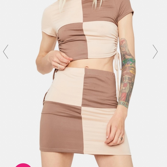 Dolls Kill Dresses & Skirts - NWT Dolls Kill Color Block Skirt Set 😍